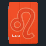 Leo graphic fire sign zodiac bright orange red iPad pro cover<br><div class="desc">Leo fire sign zodiac Greek astrology case with Leo symbol in bright orange red tones. For those born between the 22 July – 22 August. Uniquely designed by www.mylittleeden.com</div>