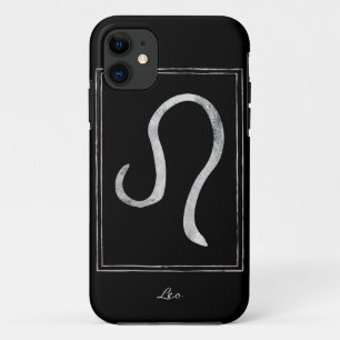 Leo hammered silver astrology zodiac birthday star Case-Mate iPhone case