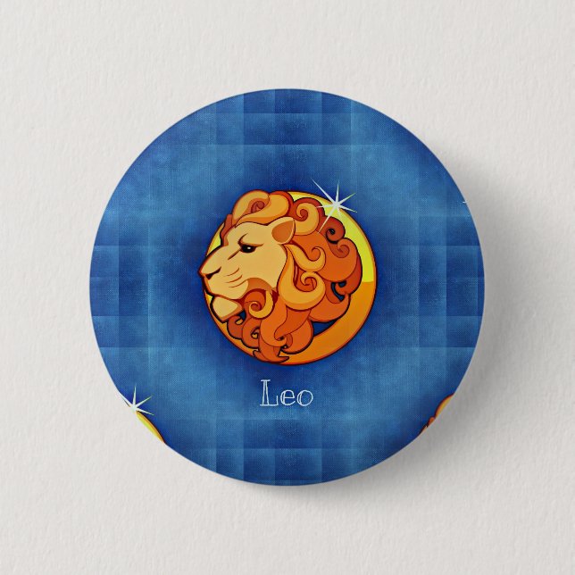 leo horoscope 6 cm round badge (Front)