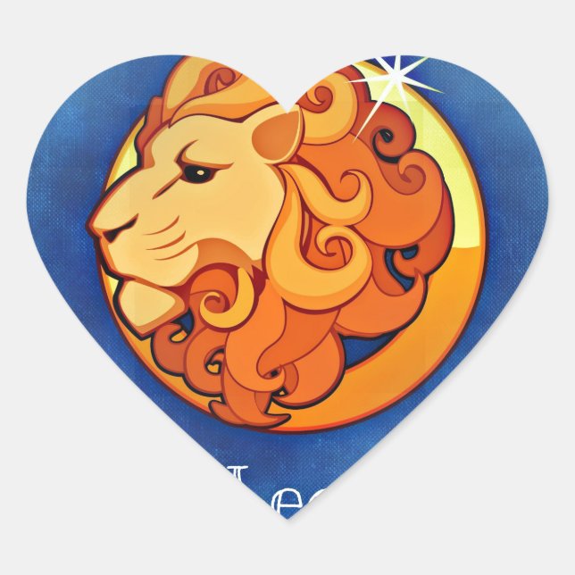 leo horoscope heart sticker (Front)