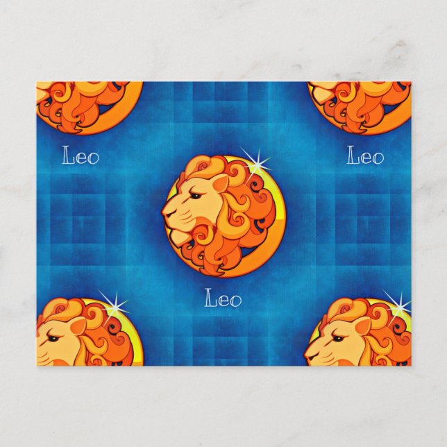 leo horoscope postcard (Front)