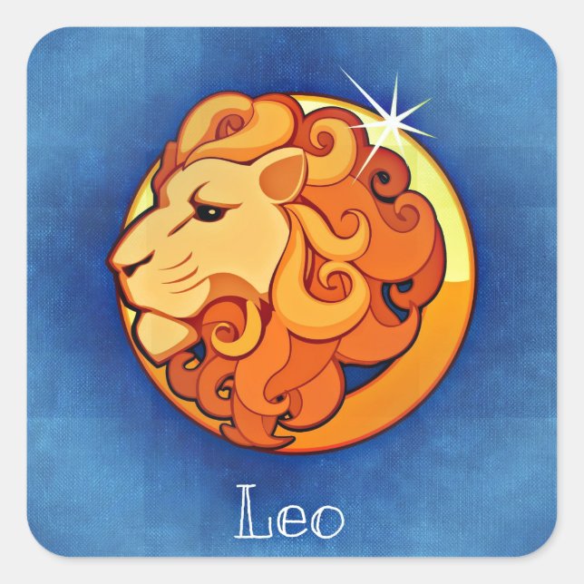 leo horoscope square sticker (Front)