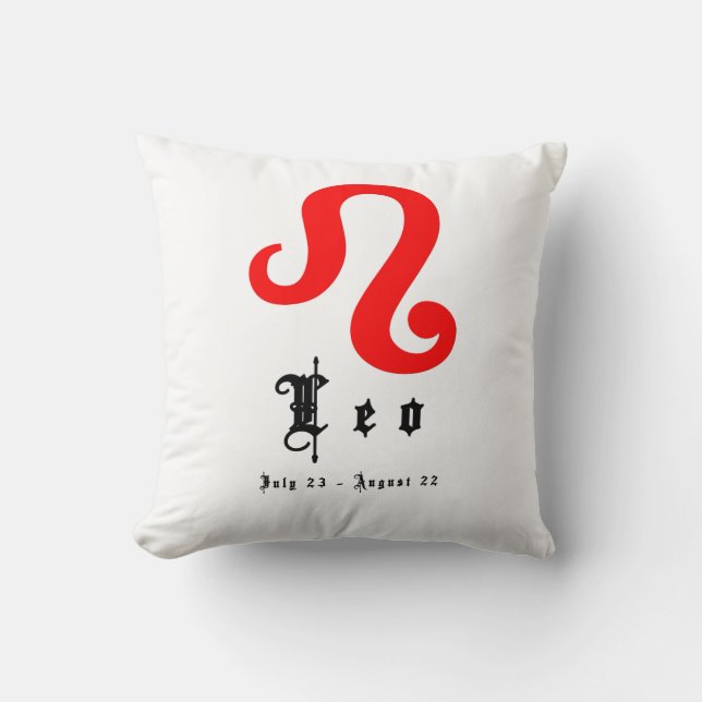 Leo, Horoscope, zodiac, astrology Cushion (Front)