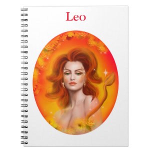 Leo Horoscope Zodiac  Fantasy Spiral Notebook