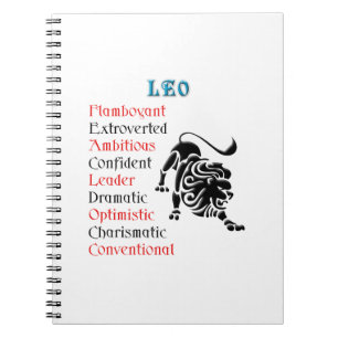 Leo Horoscope Zodiac Sign Notebook