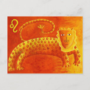 Leo Horoscope Zodiac Star Sign Postcard
