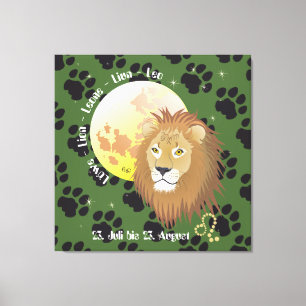 Leo July 23 to August 22 Canvas Print