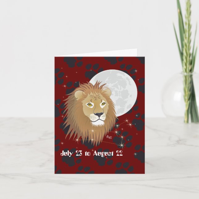 Leo July 23 to August 22 Greeting Card (Front)
