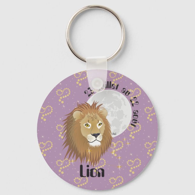Leo July 23 to August 22 Keychain (Front)