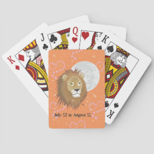 Leo July 23 to August 22 playing cards