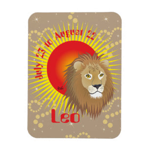 Leo July 23 to August 22 Premium Flexi Magnet