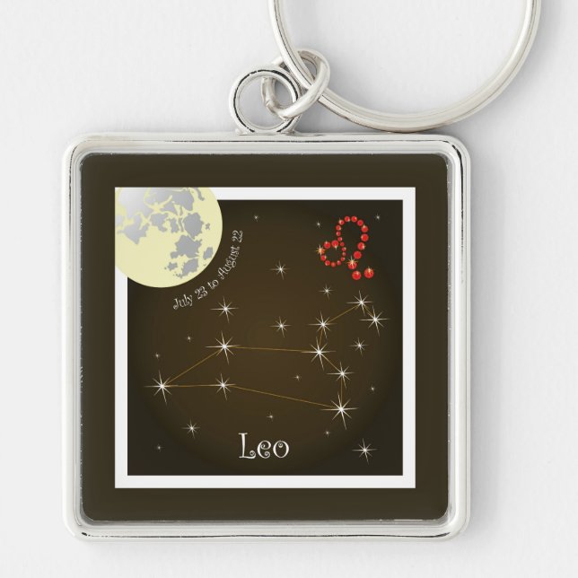 Leo July 23 to August 22 Schlüsselanhänger Key Ring (Front)