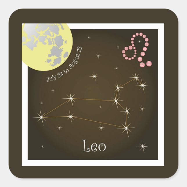 Leo July 23 to August 22 sticker (Front)