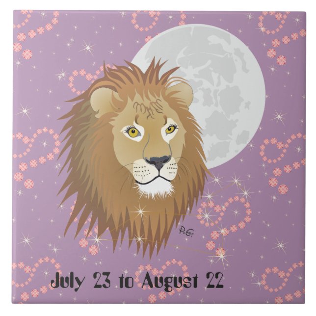 Leo July 23 to August 22 Tile (Front)