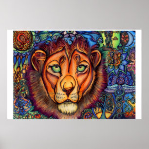 Leo Lion, Calm and Fierce Poster