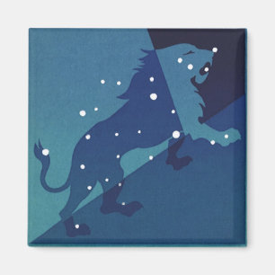 Leo Lion Constellation Vintage Zodiac Astrology Magnet