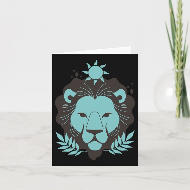 Leo Lion Halloween Zodiac Horoscope Astrology  Card (Front)