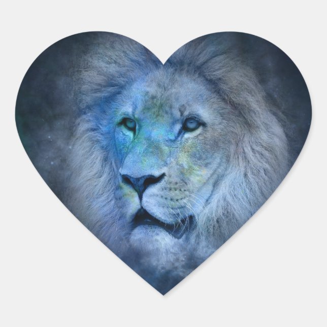 leo lion heart sticker (Front)