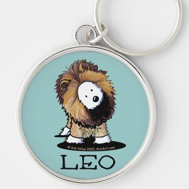 LEO Lion Westie Keychain (Front)