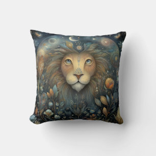 Leo Lion Zodiac Astrology Mystical Birthday Cushion