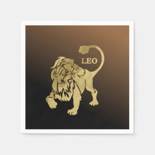 Leo Lion Zodiac Napkin