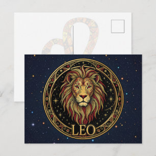 Leo Lion Zodiac Symbol Postcard