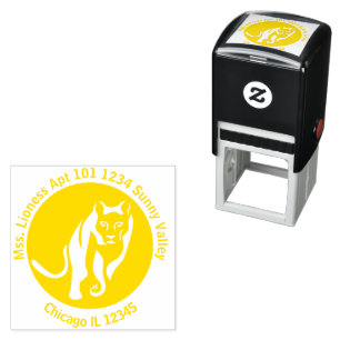 Leo Lioness Queen of the Nile Return Address Self-inking Stamp