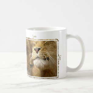 Leo - Lions Digital Art Astrology Mug