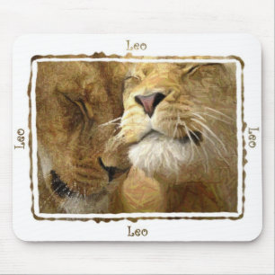 Leo - Lions in Coloured Pencil Mousepad