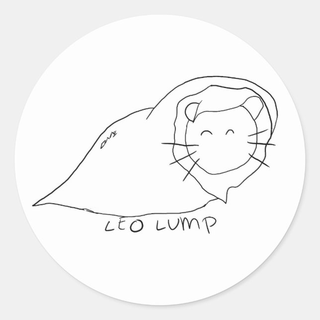 Leo Lump Classic Round Sticker (Front)