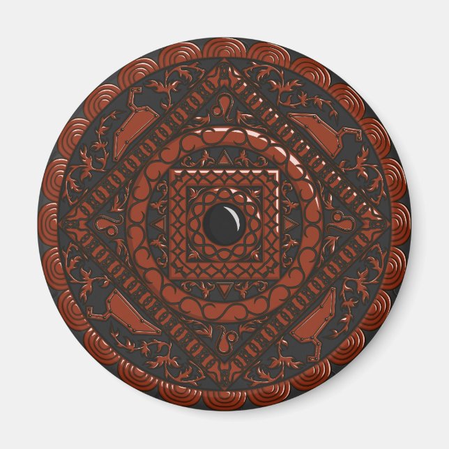 Leo Mandala Magnet (Front)