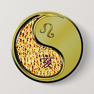 Leo & Metal Boar 7.5 Cm Round Badge