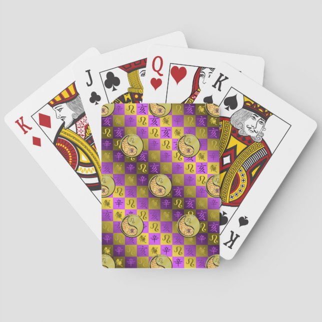 Leo & Metal Boar Playing Cards (Back)