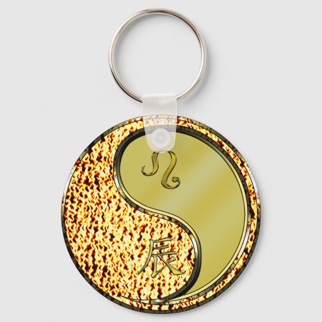 Leo & Metal Dragon Key Ring (Front)