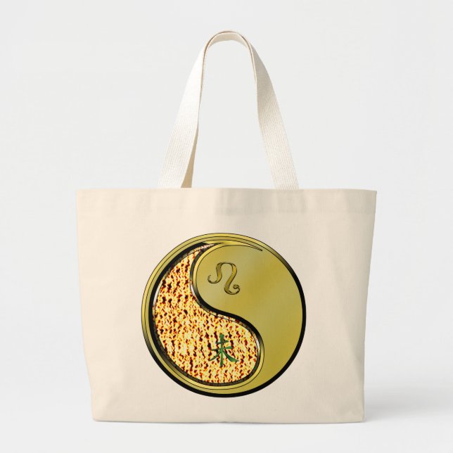 Leo & Metal Goat Large Tote Bag (Front)