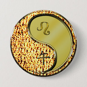Leo & Metal Horse 7.5 Cm Round Badge