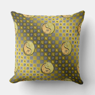 Leo & Metal Rabbit Throw Pillow