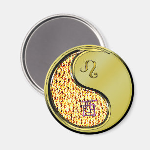 Leo & Metal Rooster Magnet