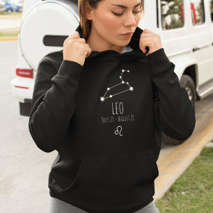 Leo   Personalised Zodiac Constellation Hoodie
