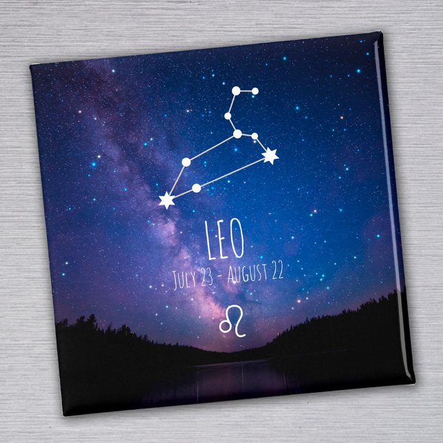 Leo | Personalised Zodiac Constellation Magnet (Creator Uploaded)