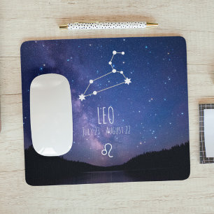 Leo   Personalised Zodiac Constellation Mouse Pad