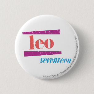 Leo Pink 6 Cm Round Badge