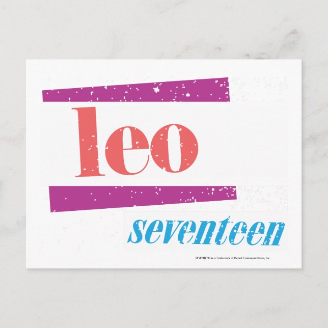Leo Pink Postcard (Front)