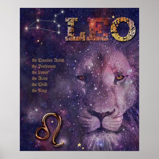Leo ♌ Poster (customisable) (Front)