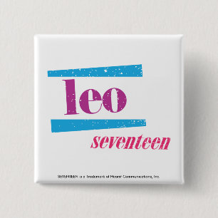Leo Purple 15 Cm Square Badge