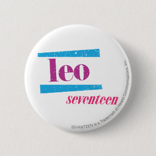 Leo Purple 6 Cm Round Badge