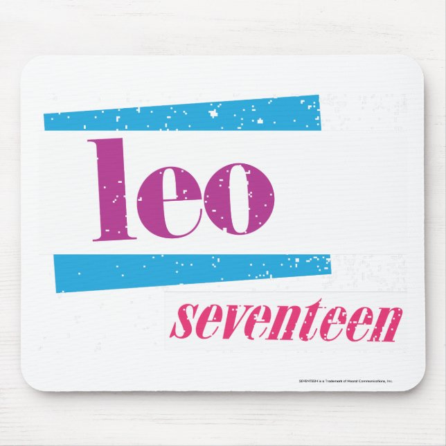 Leo Purple Mouse Pad (Front)