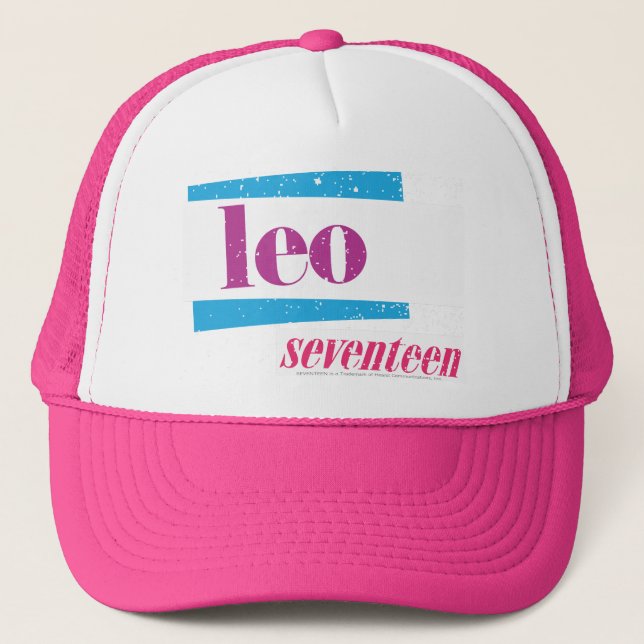 Leo Purple Trucker Hat (Front)