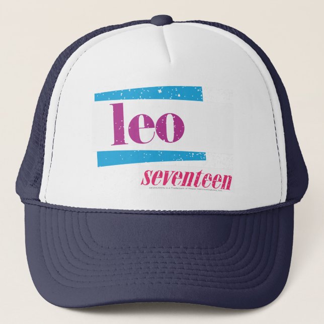 Leo Purple Trucker Hat (Front)
