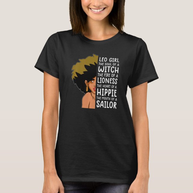 Leo Queen  For Women Astrology Zodiac  Girls Leo   T-Shirt (Front)